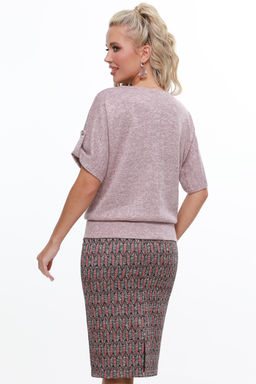 Костюм серо-розовый с разноцветной юбкой - Dstrend фото 7