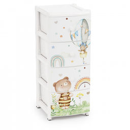 Комод "Мишутки" 4-х секционный М8668,,