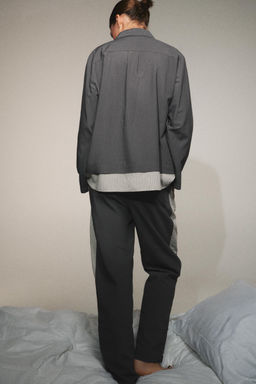 CONTRAST STRIPED VISCOSE BLEND SHIRT - Zara фото 5