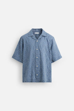 CONTRAST EMBROIDERY SHIRT - Zara фото 8
