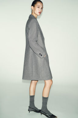 ABRIGO HOMBRERAS SOFT / Gris - Zara фото 4