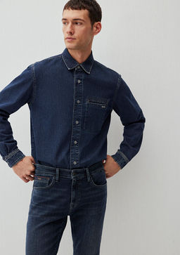 Barry Mavi Edition Koyu Mavi Jean Gomlek  фото 3