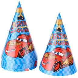 Цена за 10 шт. Колпак бумажный "Молния Маквин", Тачки