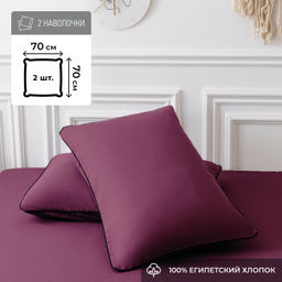 Наволочки Однотонный Сатин Элитный 100% египетский хлопок NE00377 /70-70 2 шт