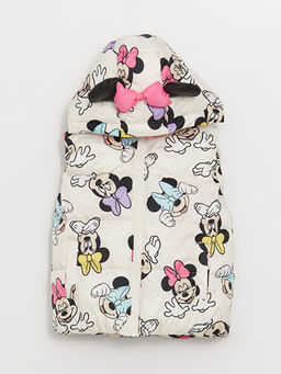 Kap??onlu Minnie Mouse Bask?l? K?z Bebek ?i?me Yelek