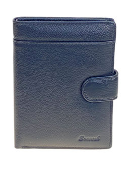 Кошелек-органайзер мужской из натуральной кожи, цвет черный