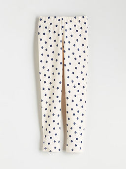 Beli Lastikli ?i?ekli K?z ?ocuk Tayt 2li