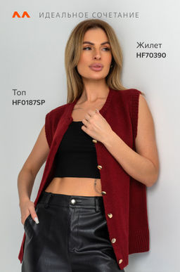 Женский вязаный жилет Happyfox