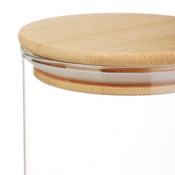 Банка для хранения 450мл, 10*8,5см, стекло, бамбук VETTA ЭКО Эллипс арт. 828-303 - Полимербыт фото 2