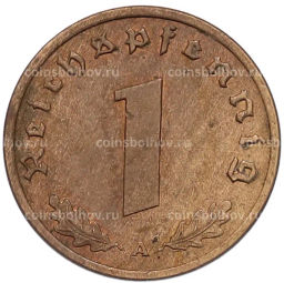 Монета 1 рейхспфенниг 1939 года A Германия