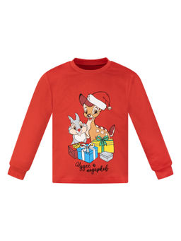 Пижама детская красная/черная олень ПЖ-1818 (110, 60)