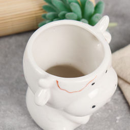 Кашпо 10,5х8x10 см Животные / WN44 /уп 6/72/ белое (Лев ) - Галеонтрейд фото 4