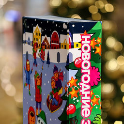 Цена за 5 шт. Подарочная коробка Книга Новогодние забавы 18,5 х 5 х 23,6 см - Simaland фото 5