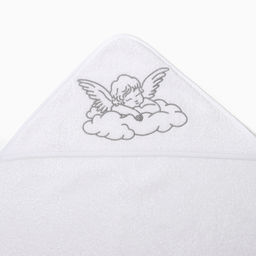 Полотенце крестильное с вышивкой Ангел, 75х75 см, 100% хлопок - Крошка я фото 3