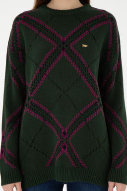 Женский темно-зеленый свитер с круглым вырезом Неожиданная скидка в корзине - U.s. polo assn фото 6