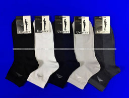 Цена за 10 пар. ЮстаТекс носки мужские укороченные спортивные 1с19 сетка серые