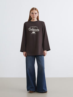 California Bask?l? Kad?n Kal?n Sweatshirt Tunik