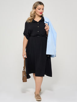 Платье 0258-1с глубокий черный - Dora фото 28