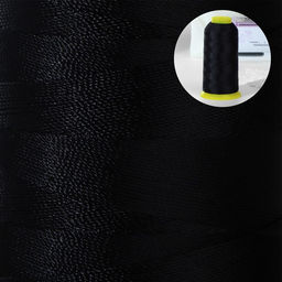 Нитки обувные, 300D/3, 800 м, чёрные