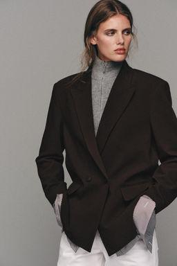 BLAZER CRUZADA OVERSIZE / Marr?n - Zara фото 2