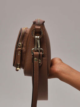 Сумка багет на плечо Deboro 31103 светлый орех