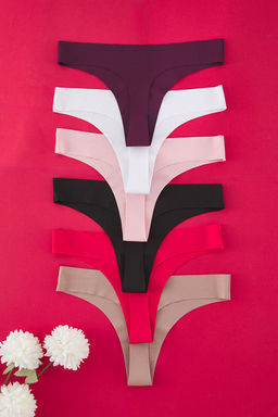 TRENDYOLMILLA Siyah 6l? Micro Dikissiz/Iz Yapmaz Lazer Kesim Tanga Orme Kulot THMAW25KU00039  фото 2