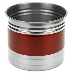 Банка для сыпучих продуктов из нержавеющей стали 1,1л, д12,5см, h10,5см, крышка пластмассовая с пароотводом, цветной корпус, бордовый, в коробке (Китай) - Домашняя мода фото 2