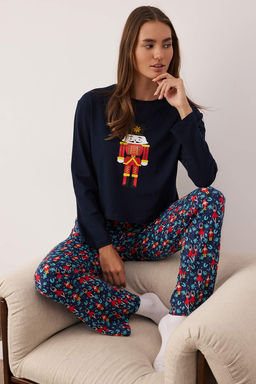 Trendyolmilla Bordo %100 Pamuklu Y?lbas? Temal? Orme Pijama Tak?m? THMAW23PT00318  фото 14