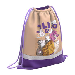 Цена за 1 шт. Мешок для обуви ErichKrause с вентиляцией 500x410мм Cats-Pop