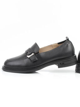 03-PDEB102-1 BLACK Лоферы женские (натуральная кожа)