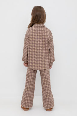 Crockid _ КР 400730/беж,гусиная лапка к507 брюки для дев  фото 3