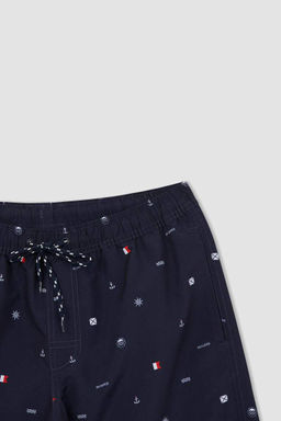 Шорты для плавания выше колена стандартного кроя с морским принтом - Defacto фото 7