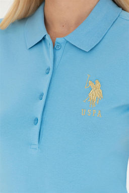 Женская базовая футболка бирюзового цвета - U.s. polo assn фото 7