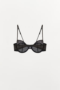 METALLIC THREAD UNDERWIRED BRA - Zara фото 6