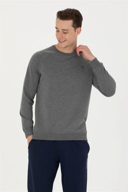 U. S. Polo Assn / Мужской базовый свитшот антрацитовый меланж - U.s. polo assn фото 7