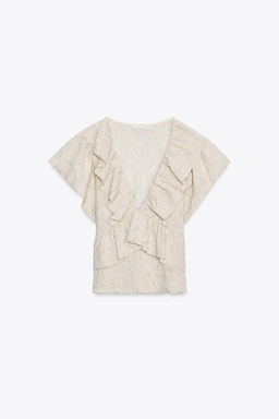 METALLIC THREAD JACQUARD TOP - Zara фото 4
