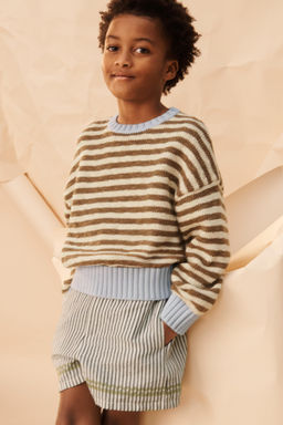 JERSEY PUNTO RAYAS CONTRASTE LIMITED EDITION / Marr?n / Crudo - Zara фото 2