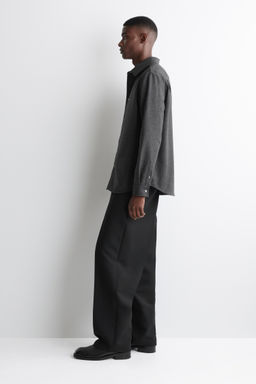 CAMISA DE FRANELA DE LANA RELAXED FIT - H&m фото 8