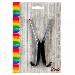 Крючок металличекий 3 штуки, 7,6х7,5х1,9см, черный (Россия)