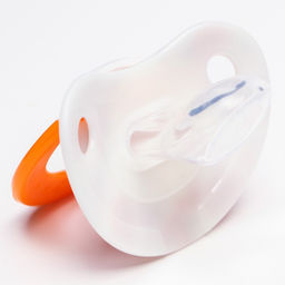 Соска - пустышка силиконовая ортодонтическая Крошка Я «Божья коровка», от 0 мес., с колпачком, оранжевый