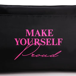 Сумка спортивная Make yourself proud, 40х21х19 см, отдел на молнии, цвет чёрный - Nazamok фото 9