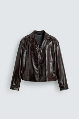 LEATHER EFFECT JACKET - Zara фото 6