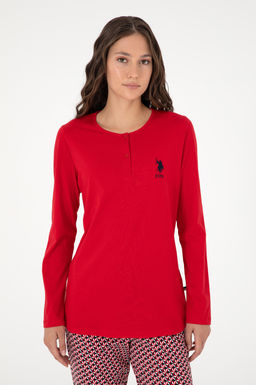 Женский красный пижамный комплект Неожиданная скидка в корзине - U.s. polo assn фото 3