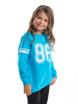 Толстовка для девочки UD 0565 бирюза - Mini maxi фото 3