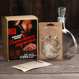 Подарочный набор для приготовления настойки Ликёр Старка: набор трав и специй 20 г, штоф 500 мл., инструкция