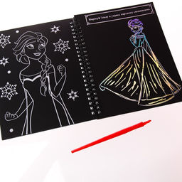 Набор для творчества Гравюры, голографический фон, 10 гравюр, Холодное сердце - Disney фото 3