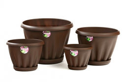 Горшок Знатный 2,0 л, d-180, с/п, шоколад, арт. Мп302Ш