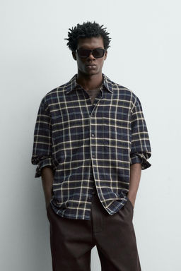 CHECK FLANNEL SHIRT - Zara фото 10