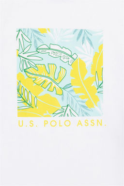 Белая футболка с круглым вырезом для девочек Неожиданная скидка в корзине - U.s. polo assn фото 3