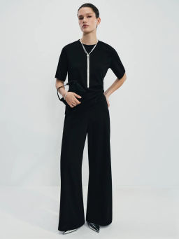 Футболка с люрексом и разрезами / Zarina